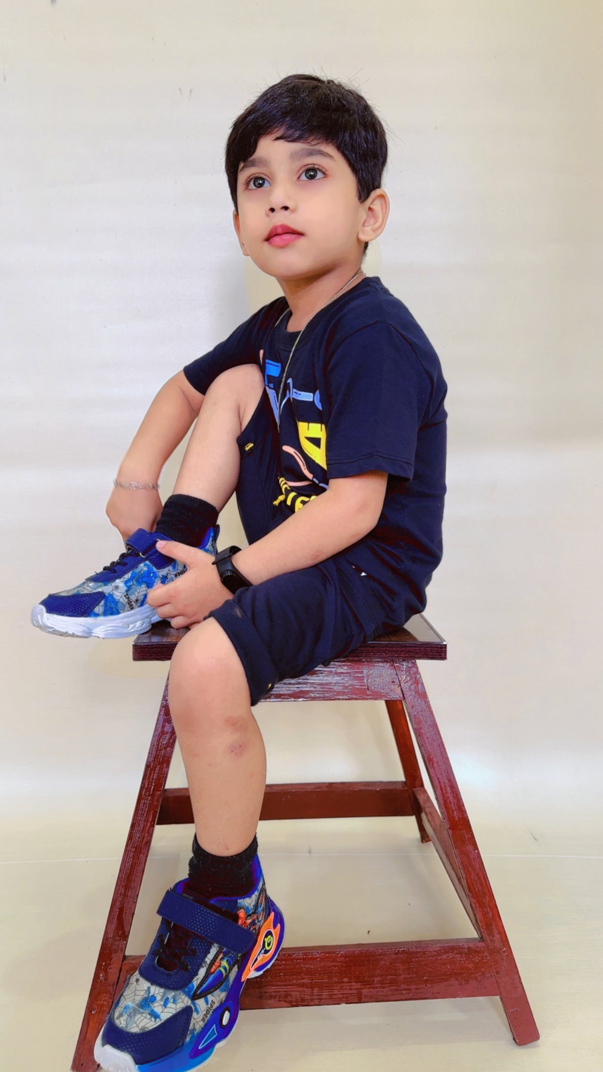 Little Master of Handmade Unisex Tee Black Colour Printed T Shirts Kids 100% Cotton Tees