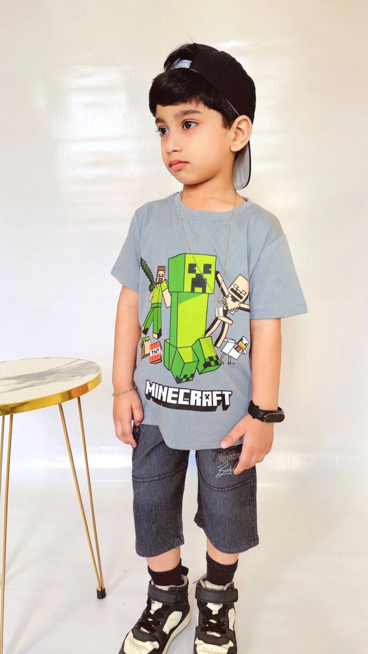 Minecraft Print Tee Colour Printed T Shirts Kids 100% Cotton Tees