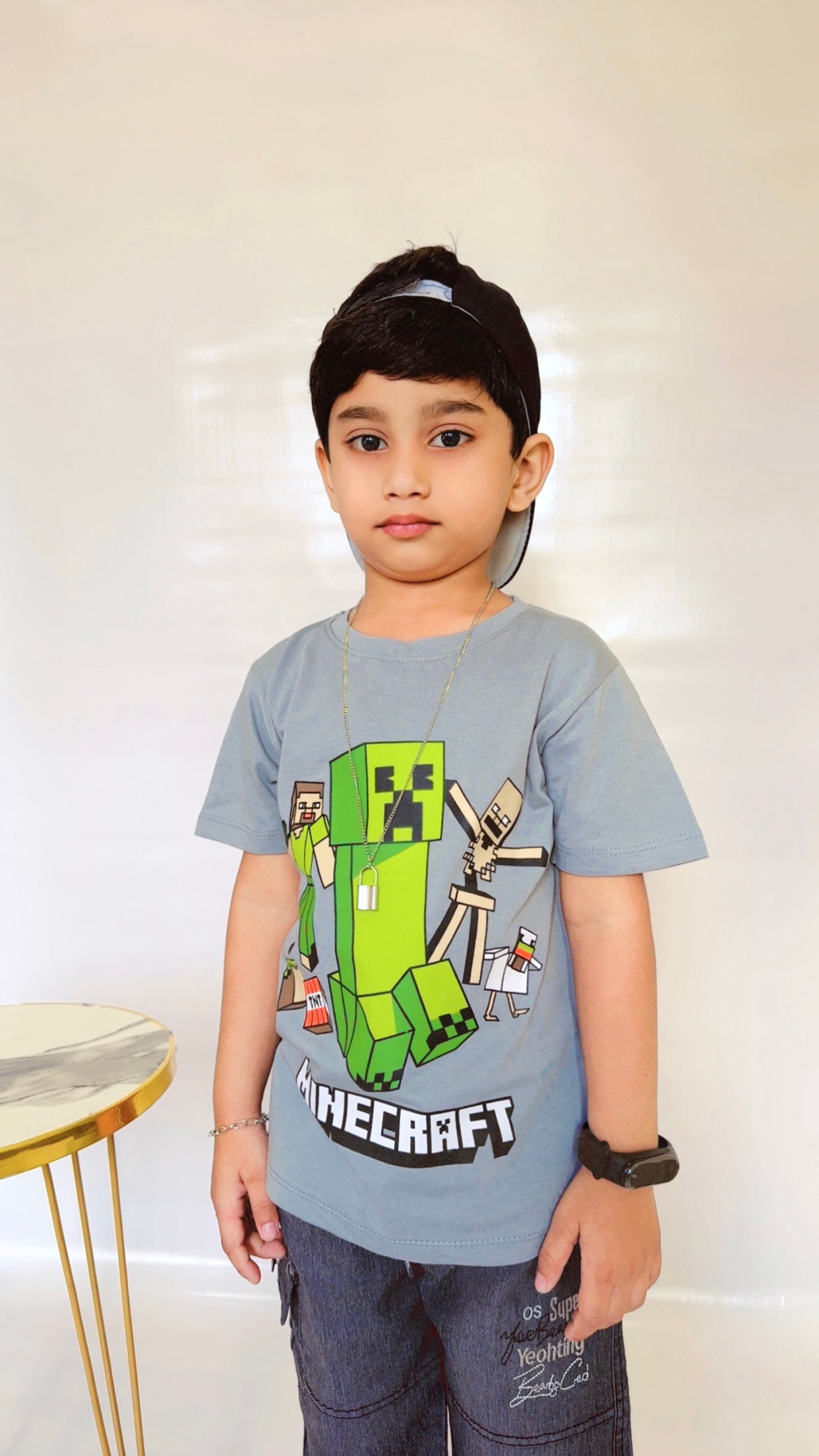 Minecraft Print Tee Colour Printed T Shirts Kids 100% Cotton Tees