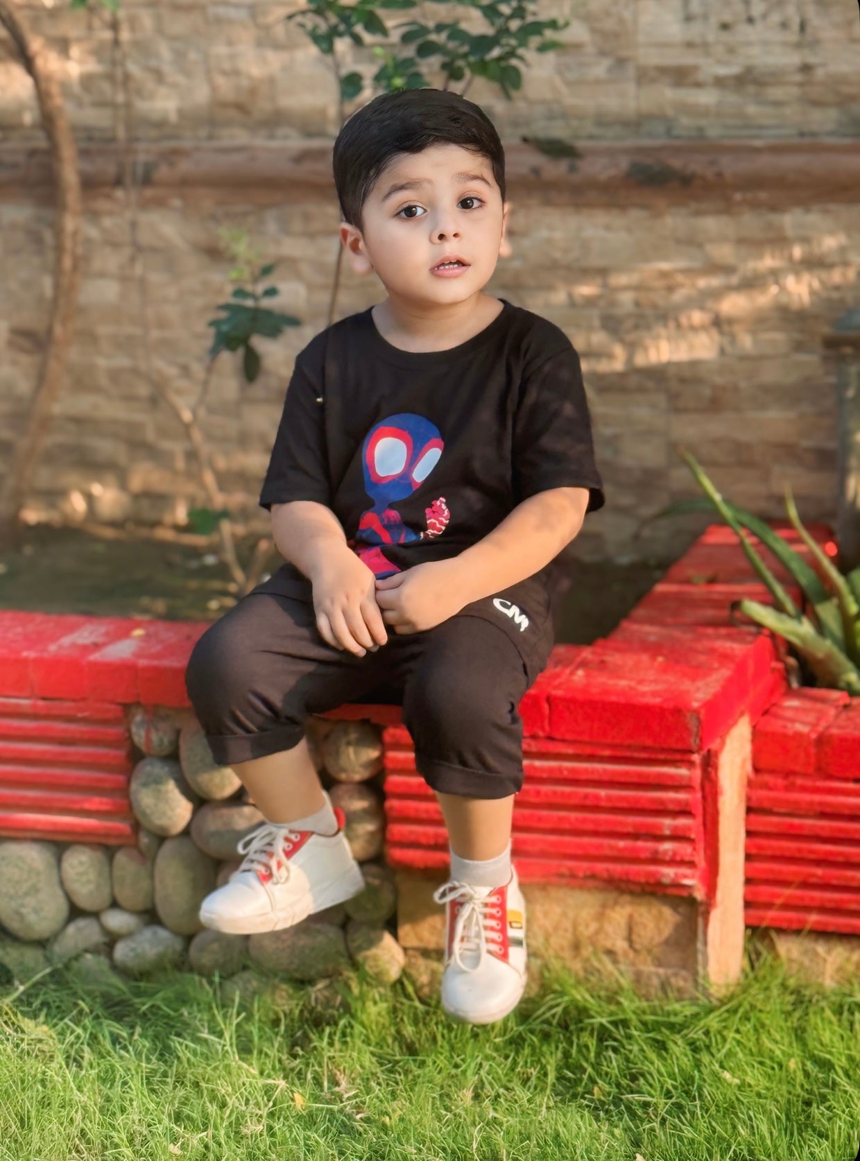 Spidey Print Tee Dark Navy Colour Printed T Shirts Kids 100% Cotton Spiderman Tees OR Shorts