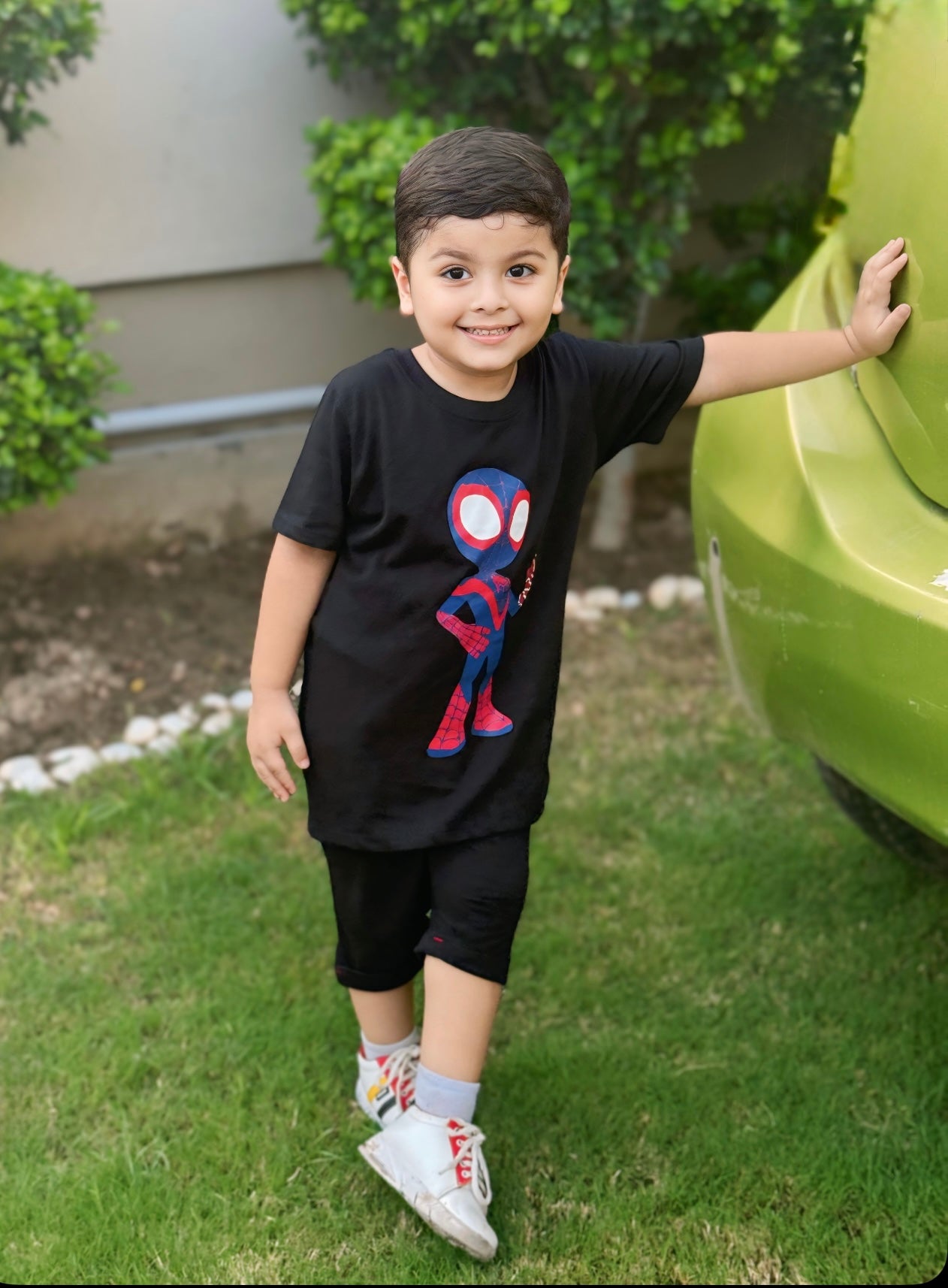 Spidey Print Tee Dark Navy Colour Printed T Shirts Kids 100% Cotton Spiderman Tees OR Shorts